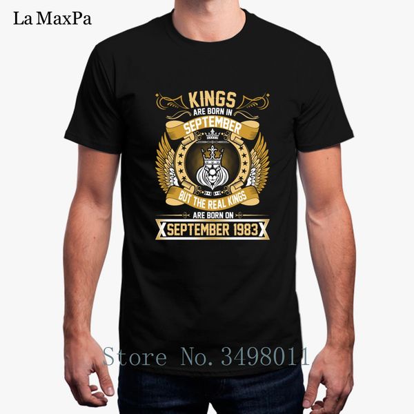 весёлые реальные короли родились в сентябре 1983 t-shirt лето 100% хлопок tee shirt костюм мужчины t shirtd
весёлые реальные короли родились в сентябре 1983 t-shirt лето 100% хлопок tee shirt костюм мужчины t shirtd