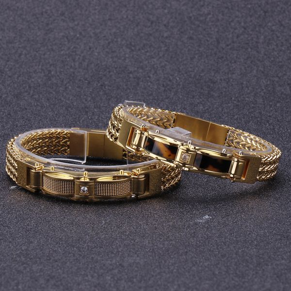 13mm hiphop men gold stainless steel biker bracelet jewelry punk male curb chain bracelets with magnet clasp for boyfriend, Black
13mm hiphop men gold stainless steel biker bracelet jewelry punk male curb chain bracelets with magnet clasp for boyfriend, Black