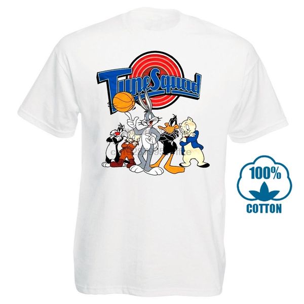 looney tunes space jam squad official mens t shirt letter printing 011815