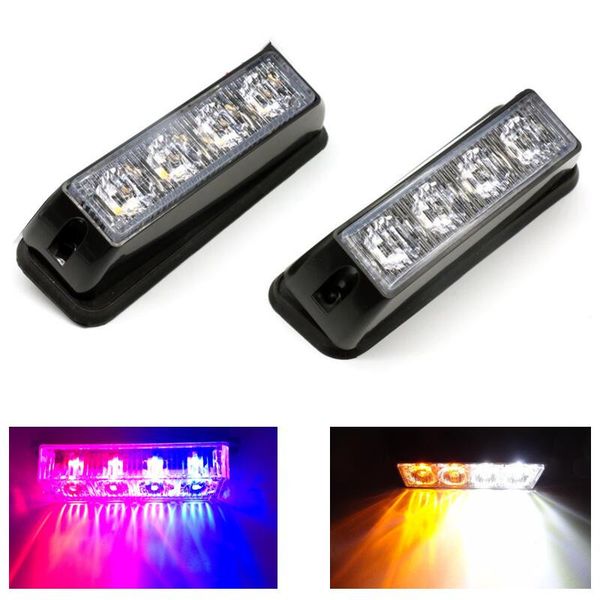 2pcs/lot) dc12v 24v 4-led white & amber car truck van side strobe light warning flasher caution flash emergency construction
2pcs/lot) dc12v 24v 4-led white & amber car truck van side strobe light warning flasher caution flash emergency construction