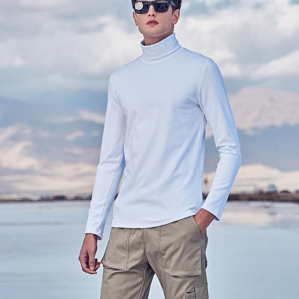 men's turtleneck long sleeve t shirt autumn winter aesthetic slim basic cotton casual leisure eboy underwear black pullover, White;black
men's turtleneck long sleeve t shirt autumn winter aesthetic slim basic cotton casual leisure eboy underwear black pullover, White;black