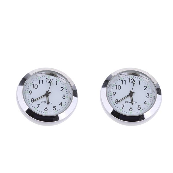 2pack high accuracy car dashboard clock classic table mini quartz clock car onboard small round clock, white
2pack high accuracy car dashboard clock classic table mini quartz clock car onboard small round clock, white