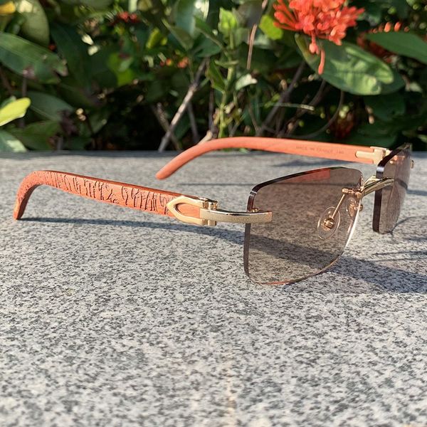craved wood luxury glasses mens carters designers sunglasses rimless fashion vintage sun shades driving holiday decoration, White;black
craved wood luxury glasses mens carters designers sunglasses rimless fashion vintage sun shades driving holiday decoration, White;black