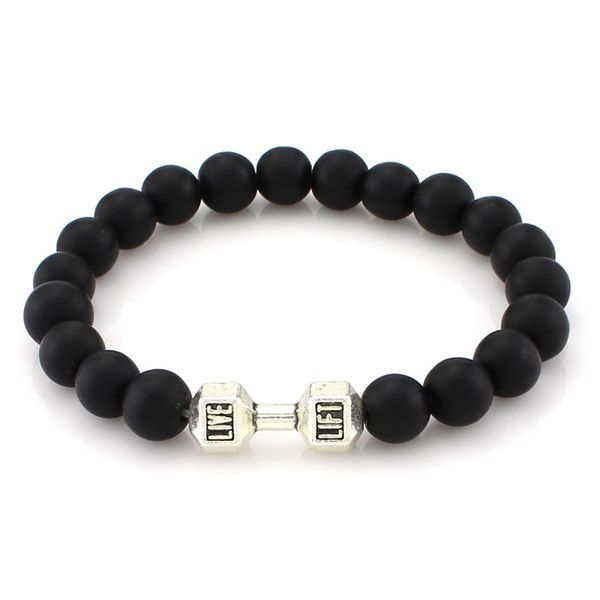 jinzeyi fashion europe and the united states bracelet wholesale natural volcanic stone beaded bracelet barbell dumbbell jewelry, Black
jinzeyi fashion europe and the united states bracelet wholesale natural volcanic stone beaded bracelet barbell dumbbell jewelry, Black