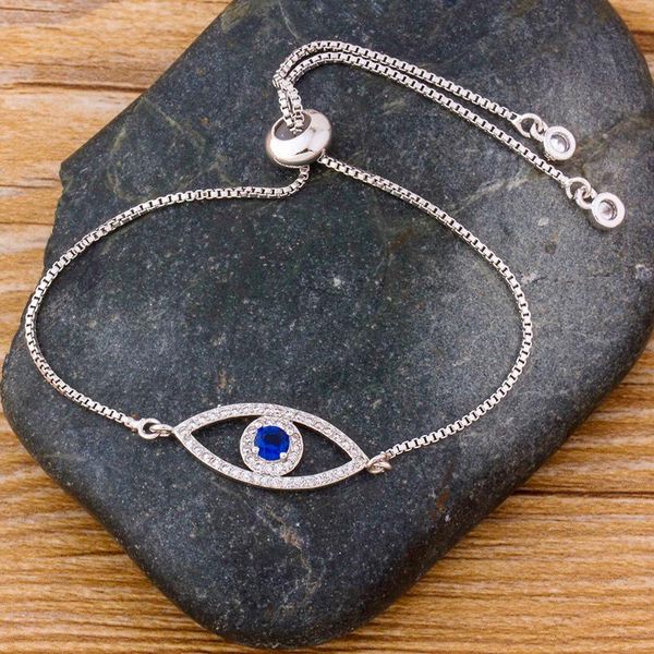 link, chain fashion style evil eye design copper adjustable bracelet cubic zircon jewelry crystal rhinestone for women, Black
link, chain fashion style evil eye design copper adjustable bracelet cubic zircon jewelry crystal rhinestone for women, Black