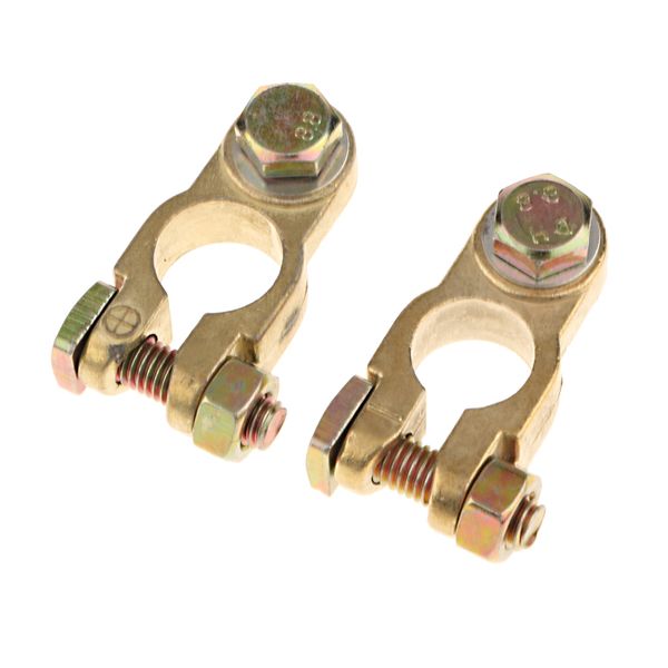 2 pieces gold battery terminals connectors clips clamps for car truck motorcycle
2 pieces gold battery terminals connectors clips clamps for car truck motorcycle