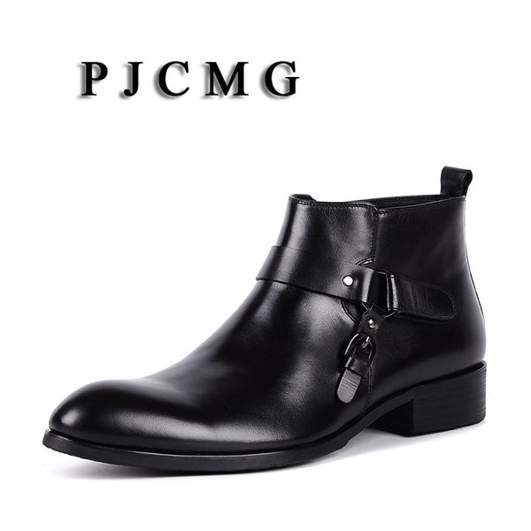 pjcmg men black/red slip-on ankle waterproof rubber vintage genuine leather formal business office men boots
pjcmg men black/red slip-on ankle waterproof rubber vintage genuine leather formal business office men boots