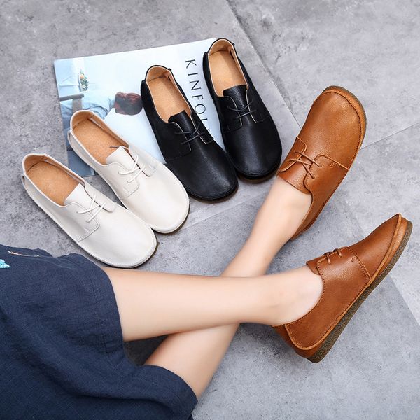 spring autumn woman cow leather solid flat shoes women's sneakers lace up sewing platform slip on casual plus size vintage style, Black
spring autumn woman cow leather solid flat shoes women's sneakers lace up sewing platform slip on casual plus size vintage style, Black