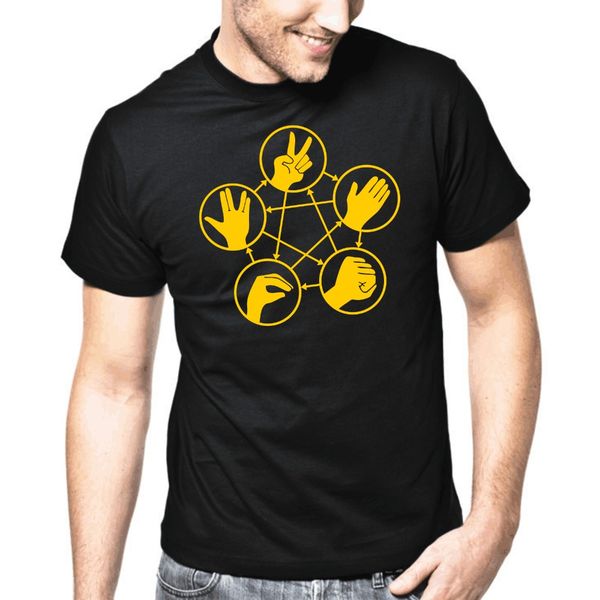 t-shirt 2018 fashion men design shipping schere stein papier echse spock novelty cool men short sleeve t-shirt 
t-shirt 2018 fashion men design shipping schere stein papier echse spock novelty cool men short sleeve t-shirt