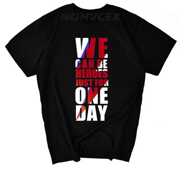 david bowie t shirts men short sleeve rock bowie we can be heroes just for one day t-shirt cotton men tees
david bowie t shirts men short sleeve rock bowie we can be heroes just for one day t-shirt cotton men tees