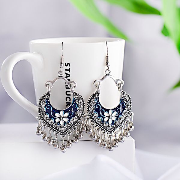 boho цыганская кисточка серьга падения 2020 женщин orecchini jewelry дама ретро голубой цветок цвет серебро jhumka серьга, Silver
boho цыганская кисточка серьга падения 2020 женщин orecchini jewelry дама ретро голубой цветок цвет серебро jhumka серьга, Silver