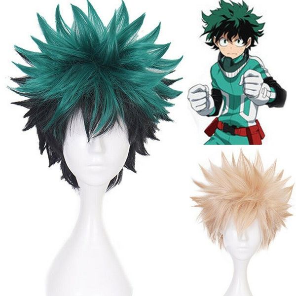 2 colors cosplay my hero academia deku izuku midoriya short wig synthetic hair, Black
2 colors cosplay my hero academia deku izuku midoriya short wig synthetic hair, Black