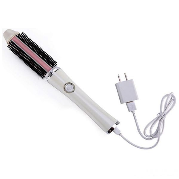 electric usb charger portable travel hair straightener brush curling hairbrush waver curler wand roller styling wavy curl iron 
electric usb charger portable travel hair straightener brush curling hairbrush waver curler wand roller styling wavy curl iron