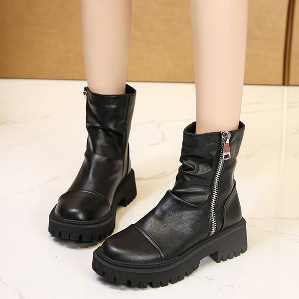 side zipper leather ankle boots for women autumn 2020 british style soft pu platform booties black casual shoes woman
side zipper leather ankle boots for women autumn 2020 british style soft pu platform booties black casual shoes woman
