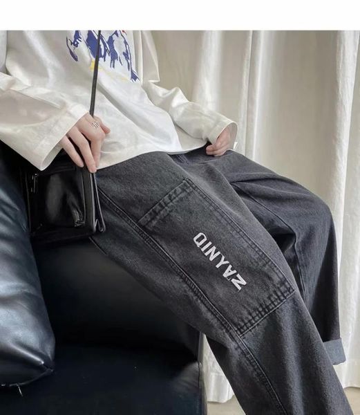 men jeans pants straight leg youngster elastic drawstring waistband youthful vitality boy casual versatile wide leg pants s-3xl, Blue
men jeans pants straight leg youngster elastic drawstring waistband youthful vitality boy casual versatile wide leg pants s-3xl, Blue