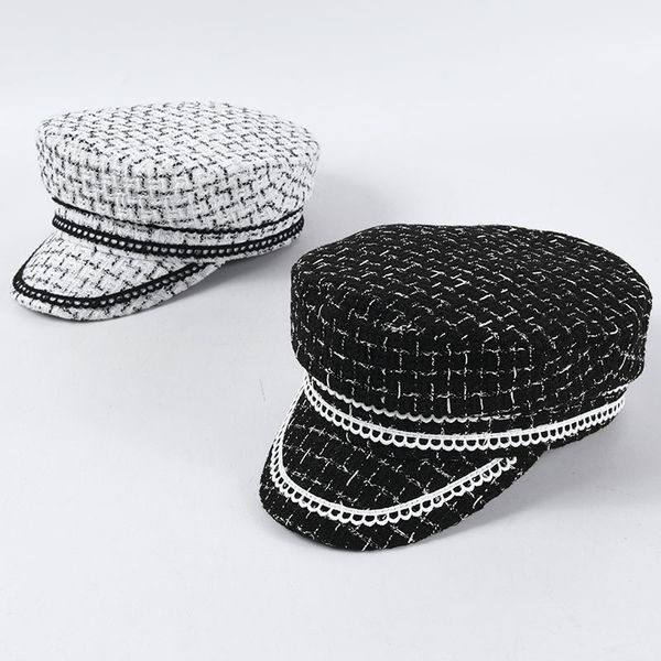 berets ladies hat black white lattice octagonal autumn winter artists cap korean version of cotton and linen painter, Blue;gray
berets ladies hat black white lattice octagonal autumn winter artists cap korean version of cotton and linen painter, Blue;gray