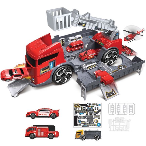 kids puzzle toys deformation fire engineering vehicle storage parking lot parent-child interaction inertia car model set,red
kids puzzle toys deformation fire engineering vehicle storage parking lot parent-child interaction inertia car model set,red