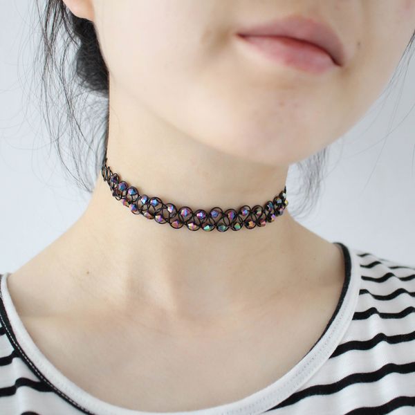 fashion women double layer colorful beads braided adjustable stretchy tattoo choker vintage punk choker collar necklace for girl, Golden;silver
fashion women double layer colorful beads braided adjustable stretchy tattoo choker vintage punk choker collar necklace for girl, Golden;silver