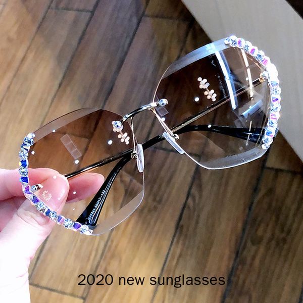 2020 vintage fashion oversized diamond rimless sunglasses women luxury cutting lens sun glasses for female uv400 nx, White;black
2020 vintage fashion oversized diamond rimless sunglasses women luxury cutting lens sun glasses for female uv400 nx, White;black