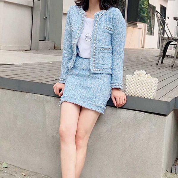 women's tracksuits tailor shop custom made autumn and winter two-piece suit, ladies small fragrance jacket, hip skirt suit, Gray
women's tracksuits tailor shop custom made autumn and winter two-piece suit, ladies small fragrance jacket, hip skirt suit, Gray