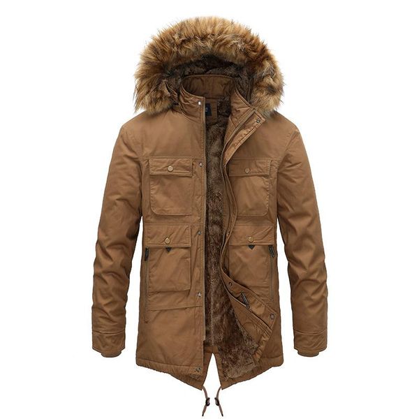 cargo parka windbreaker fleece thick warm fur coats military hooded overcoats men's winter clothing kg-33, Black
cargo parka windbreaker fleece thick warm fur coats military hooded overcoats men's winter clothing kg-33, Black
