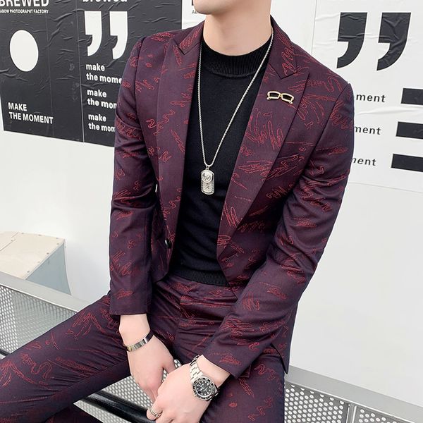 men's suits & blazers 2021 el custom fashion night club suit male korean version of the handsome daily clothes hairdresser wedding gown, White;black
men's suits & blazers 2021 el custom fashion night club suit male korean version of the handsome daily clothes hairdresser wedding gown, White;black