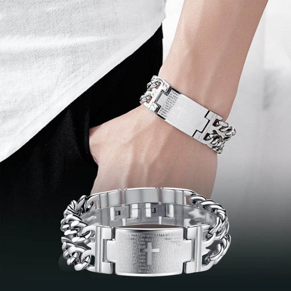 charm bracelets statement big bracelet mens stainless steel hip hop nameplate chain on hand gifts for men accessories, Golden;silver
charm bracelets statement big bracelet mens stainless steel hip hop nameplate chain on hand gifts for men accessories, Golden;silver