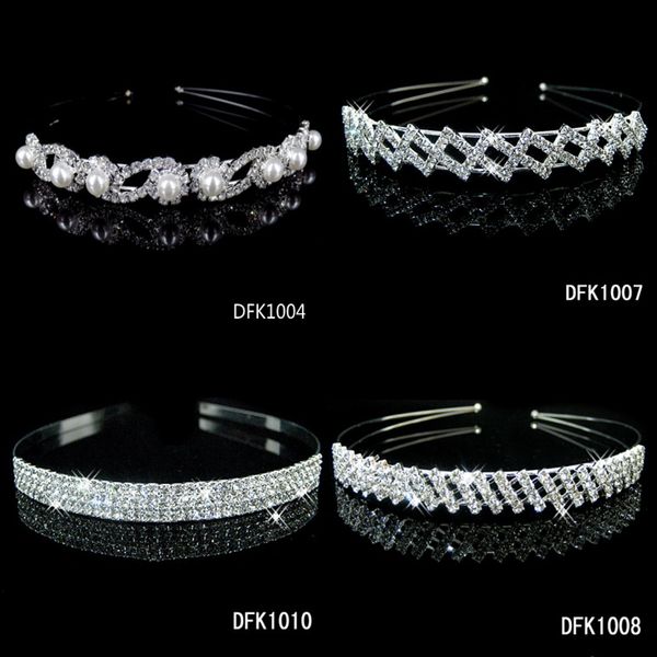 bridal diamond headdress wedding dress curl headpieces accessories hair band, Silver