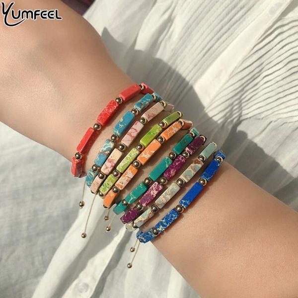 yumfeel brand 9 colors choice new natural stone bracelet women handmade adjustable stone beads bracelet jewelry gifts, Golden;silver
yumfeel brand 9 colors choice new natural stone bracelet women handmade adjustable stone beads bracelet jewelry gifts, Golden;silver