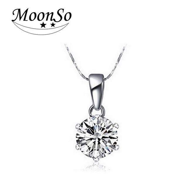 pendant necklaces moonso & pendants with chain real sterling silver 925 cz diamond zircon for women wedding fashion jewelry w0852
pendant necklaces moonso & pendants with chain real sterling silver 925 cz diamond zircon for women wedding fashion jewelry w0852