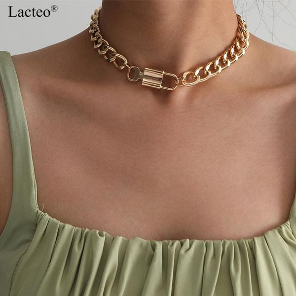 lacteo street punk gothic lock choker necklace for women and men exaggerated chunky clavicle chain hip hop necklace female gift, Golden;silver
lacteo street punk gothic lock choker necklace for women and men exaggerated chunky clavicle chain hip hop necklace female gift, Golden;silver
