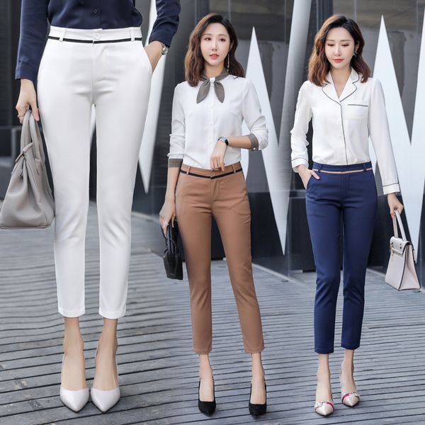 wholesale spring summer new style slim fit slimming pencil casual capri pants female professional work formal wear pants, Black;white
wholesale spring summer new style slim fit slimming pencil casual capri pants female professional work formal wear pants, Black;white