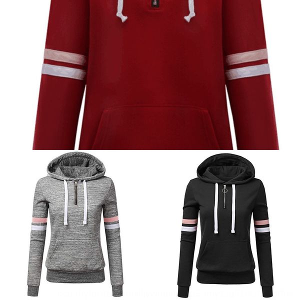 2020 autumn women's striped pocket hooded fleece sweater 2020 autumn women's wool wool striped pocket hooded fleece sweater uayem, Black
2020 autumn women's striped pocket hooded fleece sweater 2020 autumn women's wool wool striped pocket hooded fleece sweater uayem, Black