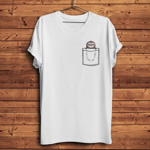 cute sloth sleeping in my pocket funny t-shirt homme summer new short sleeve t shirt men white casual tshirt streetwear
cute sloth sleeping in my pocket funny t-shirt homme summer new short sleeve t shirt men white casual tshirt streetwear