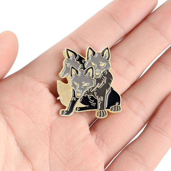 cerberus badge three head wolf enamel pin patron saint wild animal brooch halloween accessories pin collection fast shipping, Gray
cerberus badge three head wolf enamel pin patron saint wild animal brooch halloween accessories pin collection fast shipping, Gray