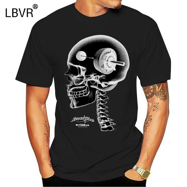 ironville next level think heavy barbell skull soft blend powerlifting t-shirt