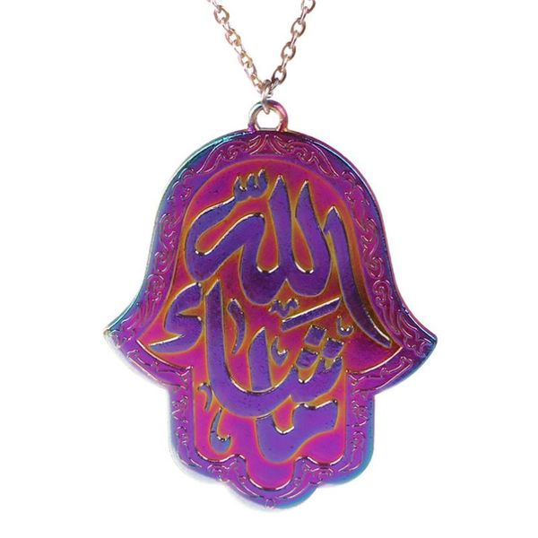 24013 rainbow color alloy fashion colgantes hamsa hand of fatima palm necklace stainless steel chain female jewelry, Silver
24013 rainbow color alloy fashion colgantes hamsa hand of fatima palm necklace stainless steel chain female jewelry, Silver