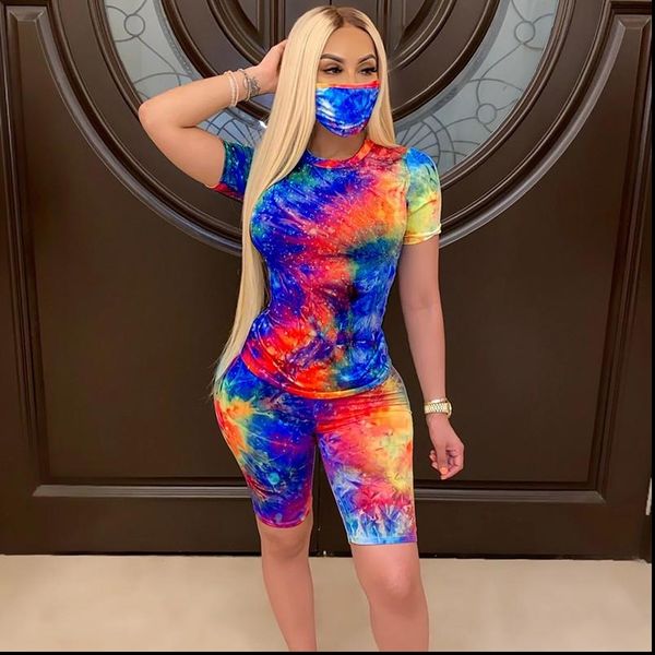 women tie dye sports clothing sets lady pullover short sleeve o neck t shirt high waist knee length shorts, Gray
women tie dye sports clothing sets lady pullover short sleeve o neck t shirt high waist knee length shorts, Gray