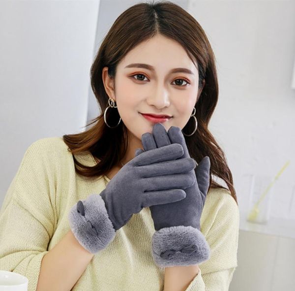 five fingers gloves suede ladies spring and autumn winter plus velvet thickening cute korean students touch screen cotton cycling warm, Blue;gray
five fingers gloves suede ladies spring and autumn winter plus velvet thickening cute korean students touch screen cotton cycling warm, Blue;gray