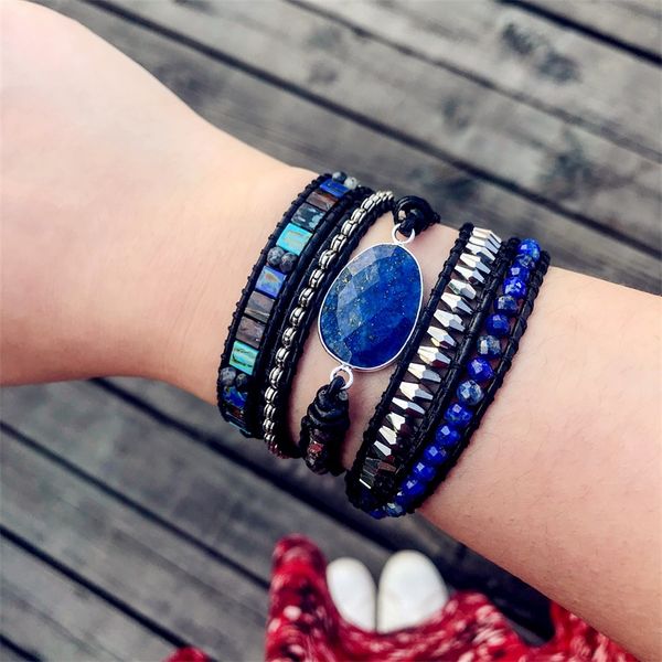 vintage leather bracelet natural lapis mix stone 5 strands woven wrap bracelets bohemian bracelet dropship, Golden;silver
vintage leather bracelet natural lapis mix stone 5 strands woven wrap bracelets bohemian bracelet dropship, Golden;silver