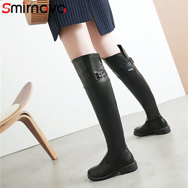 smirnova new fashion long boots 2020 big size 33-43 shoes ladies over the knee boots simple pu leathe woman low heel, Black
smirnova new fashion long boots 2020 big size 33-43 shoes ladies over the knee boots simple pu leathe woman low heel, Black