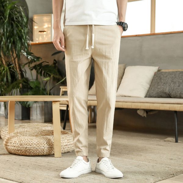 2020 summer new men sports pants's chinese style cotton and linen slim fit casual pants thin small feet casual sports pants for men j4h, Blue
2020 summer new men sports pants's chinese style cotton and linen slim fit casual pants thin small feet casual sports pants for men j4h, Blue