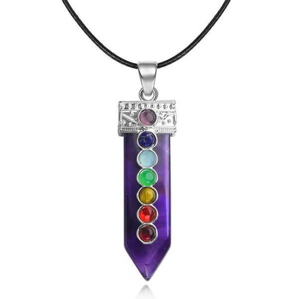 charms natural quartz pendant necklace aura quadrangular column crystal 7 chakra balance healing, Bronze;silver
charms natural quartz pendant necklace aura quadrangular column crystal 7 chakra balance healing, Bronze;silver