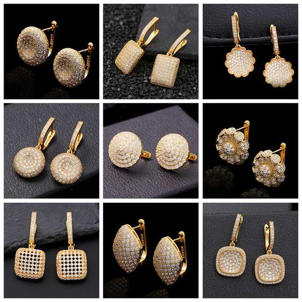 28 different styles wedding luxury jewelry geometric zirconia crystal hoop earrings for women unique gold earrings, Golden;silver
28 different styles wedding luxury jewelry geometric zirconia crystal hoop earrings for women unique gold earrings, Golden;silver