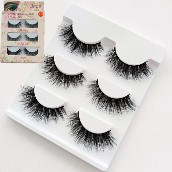 false eyelashes one box three pairs 3d mink lashes natural cross long south korea d12
false eyelashes one box three pairs 3d mink lashes natural cross long south korea d12