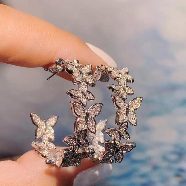 hoop & huggie luxury butterfly earring for women wedding geometry full mirco cubic zircon nigerian earrings e9410, Golden;silver
hoop & huggie luxury butterfly earring for women wedding geometry full mirco cubic zircon nigerian earrings e9410, Golden;silver