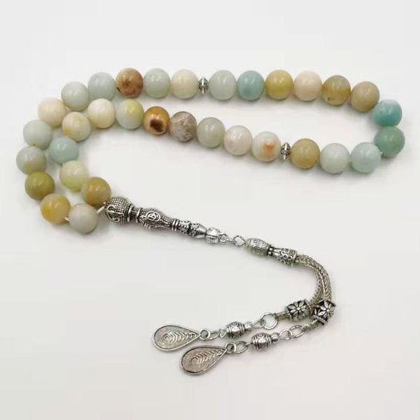 natural amazonite stone tasbih metal tassel 33 66 99 prayer beads stone rosary, Black
natural amazonite stone tasbih metal tassel 33 66 99 prayer beads stone rosary, Black