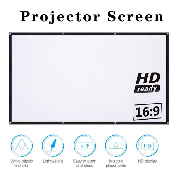 projection screens 16:9 full hd projector screen home cinema 60 / 72 84 100 120 150" thuis outdoor ktv kantoor draagbare scherm
projection screens 16:9 full hd projector screen home cinema 60 / 72 84 100 120 150" thuis outdoor ktv kantoor draagbare scherm