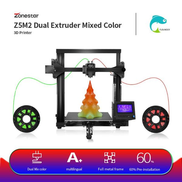 zonestar classics dual extruder mixing color fast easy assembly high precision full metal aluminum 3d printer diy kit
zonestar classics dual extruder mixing color fast easy assembly high precision full metal aluminum 3d printer diy kit