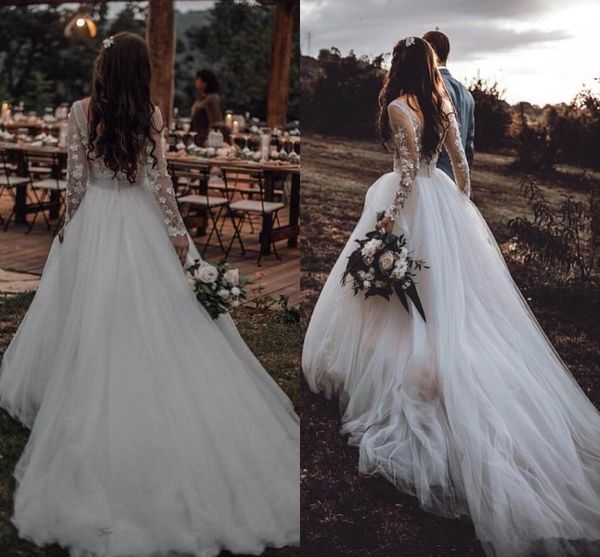 princess fairy country wedding dresses 2021 long sleeve backless lace tulle bohemian illusion beach bride reception gown robes208a, White
princess fairy country wedding dresses 2021 long sleeve backless lace tulle bohemian illusion beach bride reception gown robes208a, White